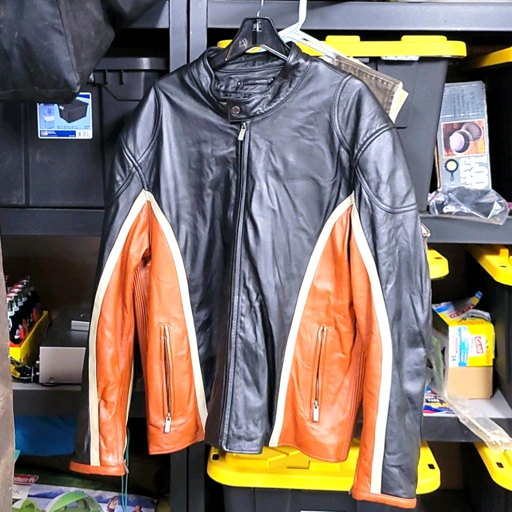 M.JulianMensSoftNapaBikerPanelJacketBlack XXL